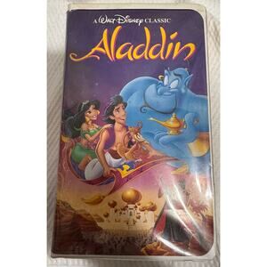 Aladdin Vintage 1992 Black Diamond VHS Walt Disney Classic Clamshell